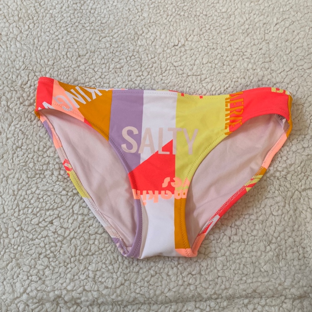 NWOT Aerie Text Color Block Swim Bottoms